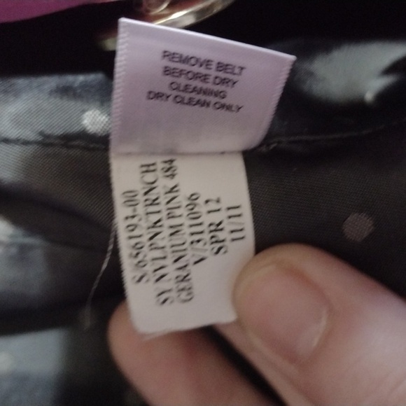 Pink Banana Republic tech coat navy style jacket Barbiecore - Picture 10 of 10